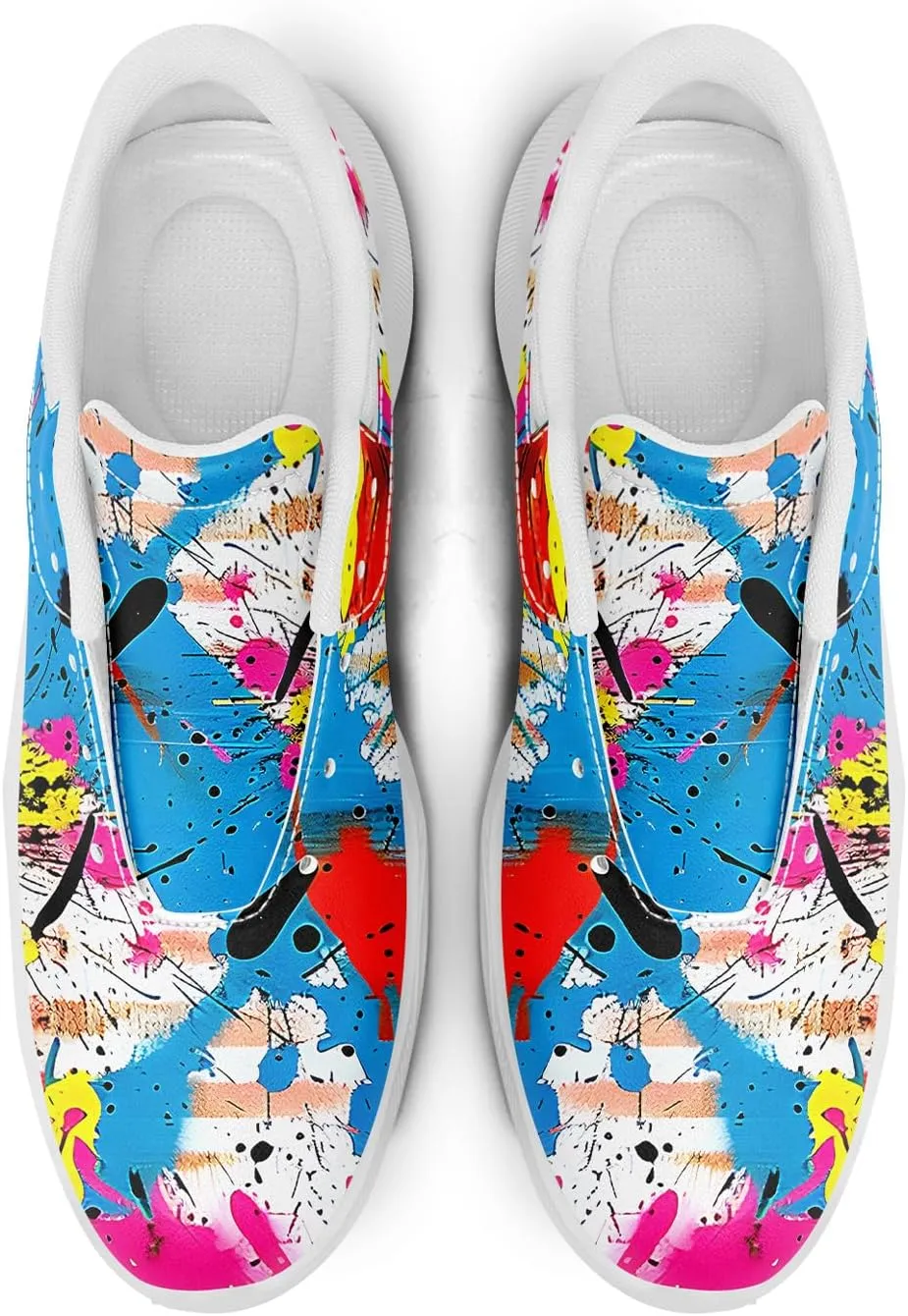 Spikeless Golf Shoes for Men, Women's Breathable Abstract Art Non-Slip Sports Walking Shoes with Air-Outer Golf Sneakers