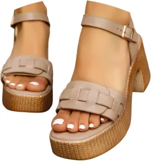 Stylish Women's Sandals for Summer Comfortable High Heeled Design Perfect for Casual Beach School and Parties