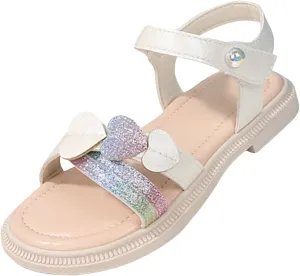 Toddler Girls Sandals Girls Cute Heart Sandals Open Toe Summer Dress Shoes Fisherman Water Beach Flat