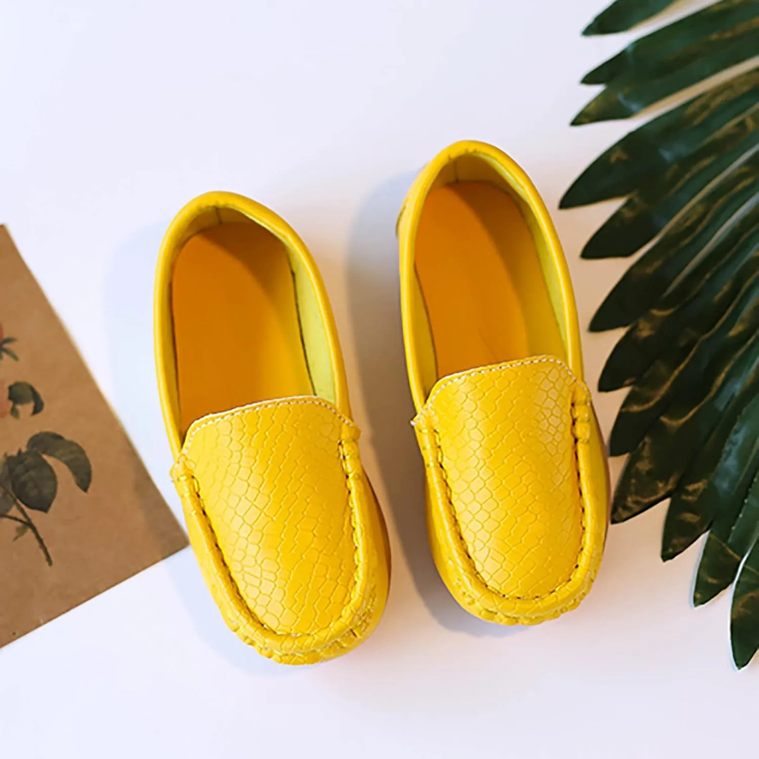 Toddler Little Kid Boys Girls Soft Slip On Loafers Dress Flat Shoes Boat Shoes Casual Shoes Girls Black Dress