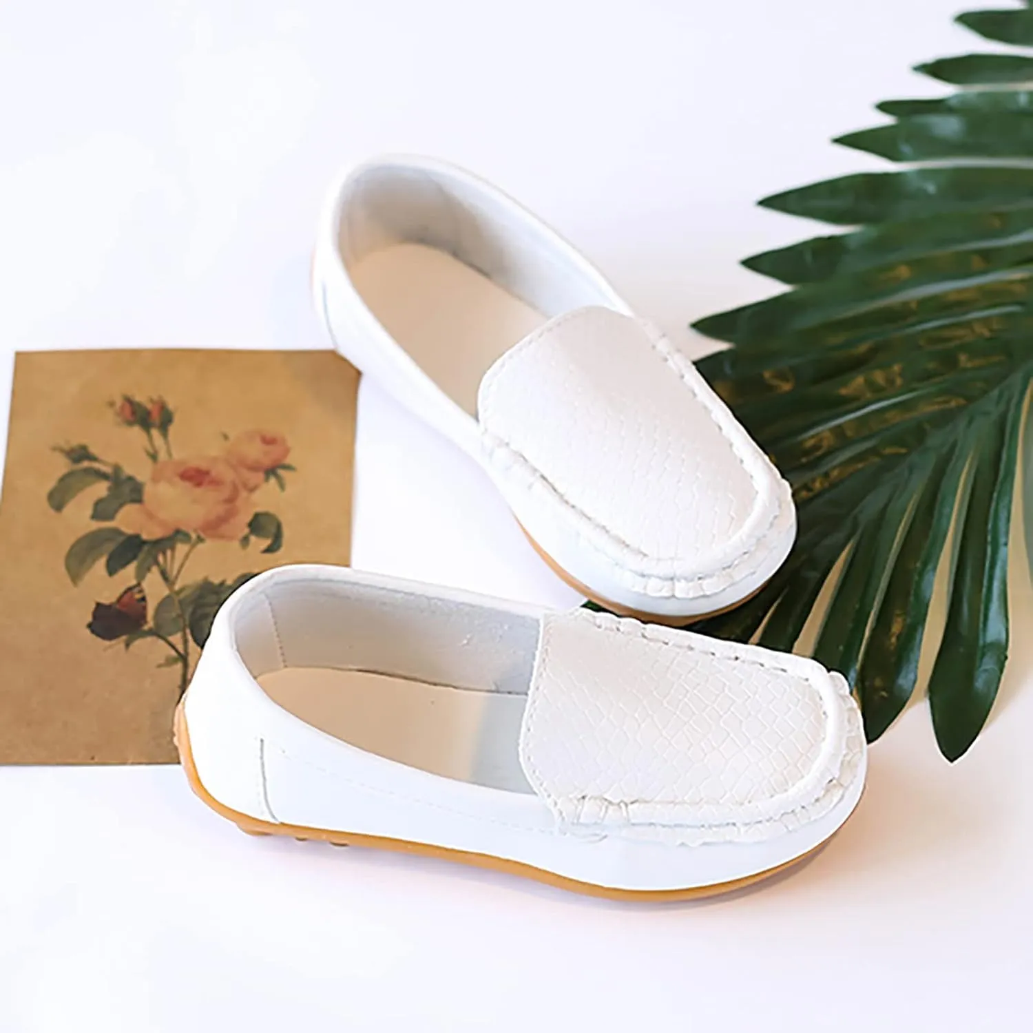 Toddler Little Kid Boys Girls Soft Slip On Loafers Dress Flat Shoes Boat Shoes Casual Shoes Girls Summer Shoes