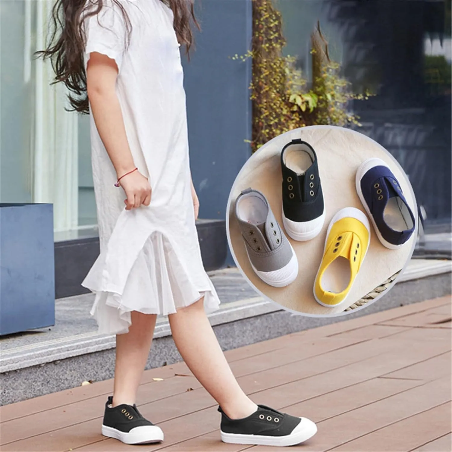 Toddlers Baby Boys Girls Low Top Canvas Shoes Slip-on Sneakers Lightweight Comfortable Causal Kids Toddler Girl Sneakers