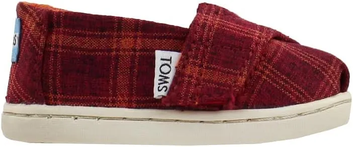 TOMS Toddler Boys Alpargata Slip On Casual Shoes - Red
