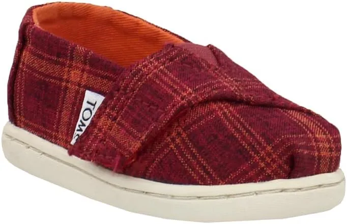 TOMS Toddler Boys Alpargata Slip On Casual Shoes - Red