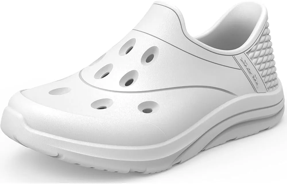 Unisex Sports Walking Sandals, Lightweight Slip-On Water Shoes, White