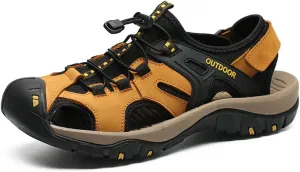 Veslexth Men's Athletic Hiking Sandals Fisherman Summer Outdoor Sport Sandal Shoes Adjustable Amphibious Casual Beach Sandal