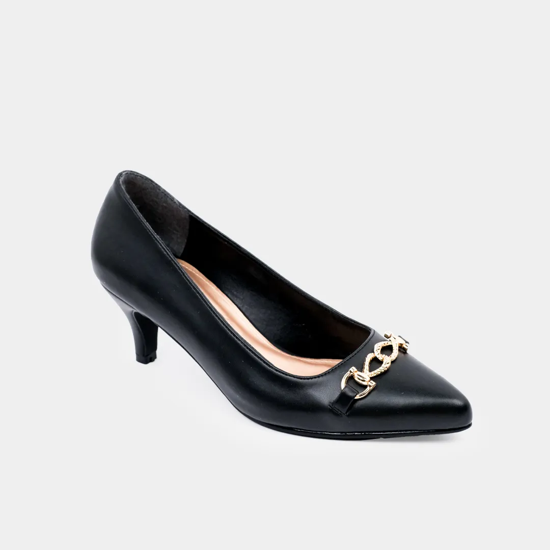 Vilma Pointed Toe Pumps (Black)