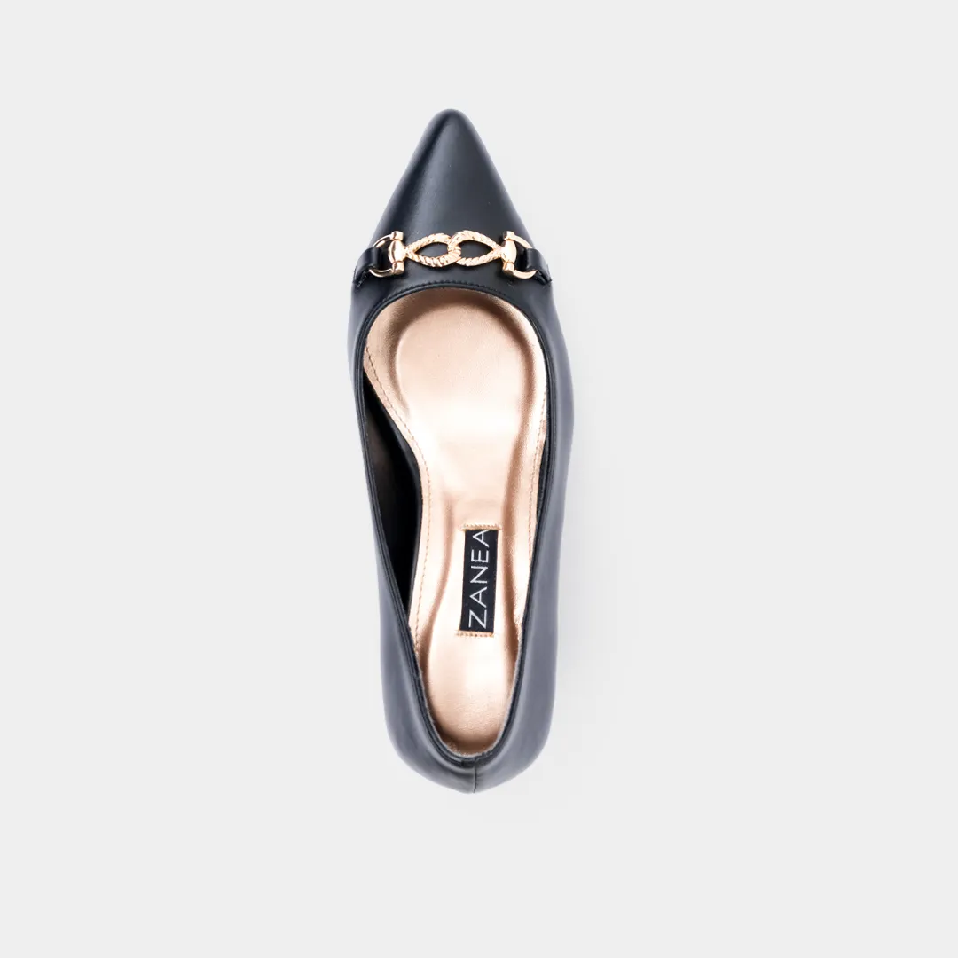 Vilma Pointed Toe Pumps (Black)