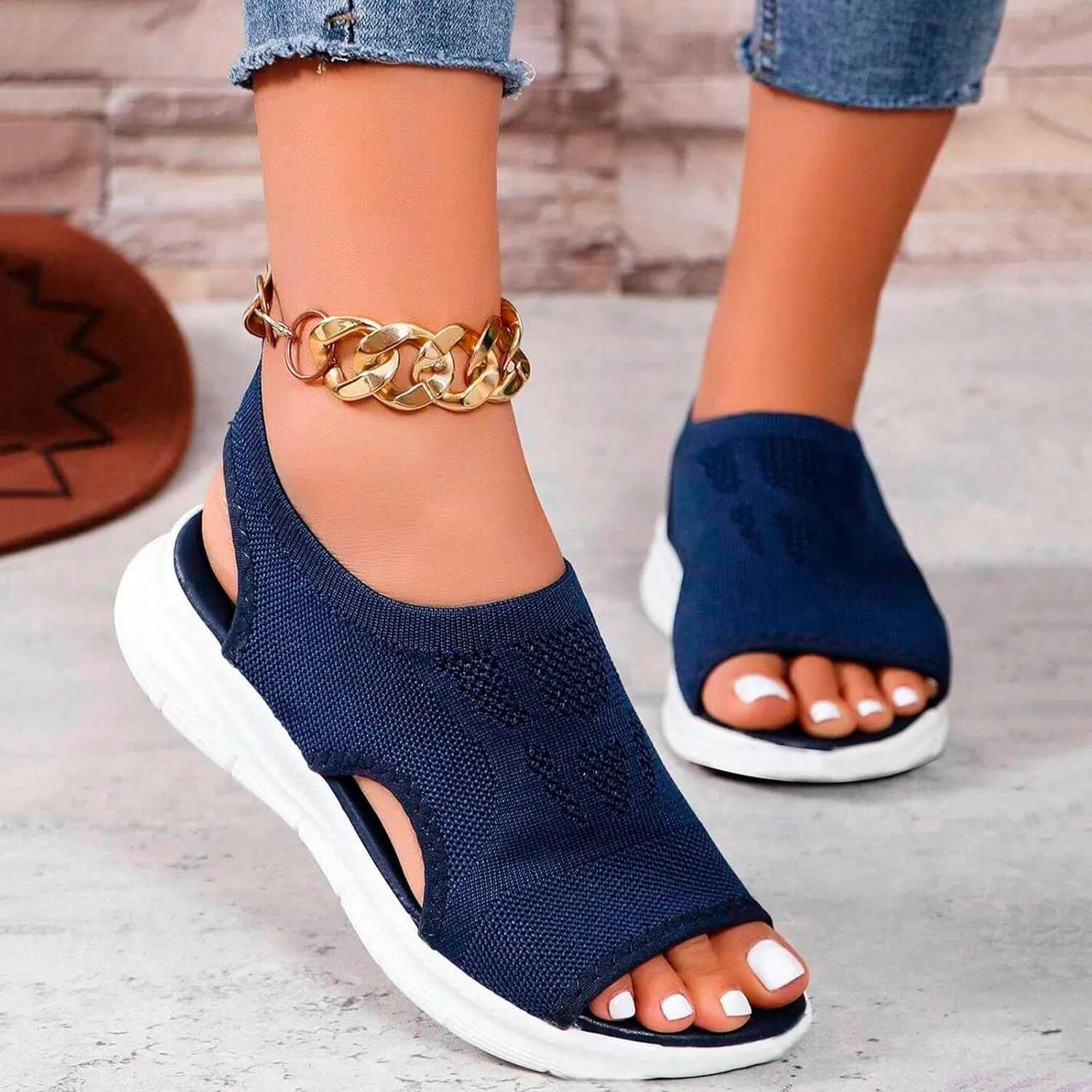 Walking Sandals Women Comfort Arch Support Orthotic Comfortable Sandals Non-slip Casual Open Toe Sport Sandals