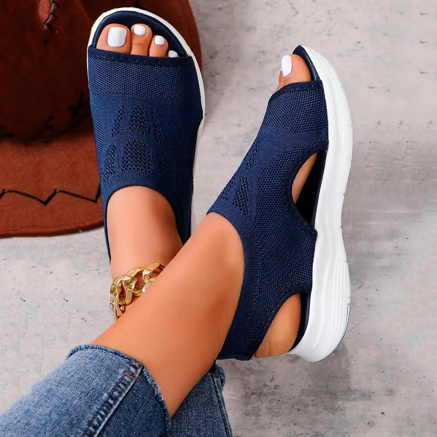 Walking Sandals Women Comfort Arch Support Orthotic Comfortable Sandals Non-slip Casual Open Toe Sport Sandals