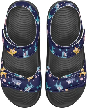 Whale Axolotl Sandals Cartoon Kids Summer Beach Water Shoes Toddler Boys Girls Sport Athletic Outdoor Sandals Adjustable