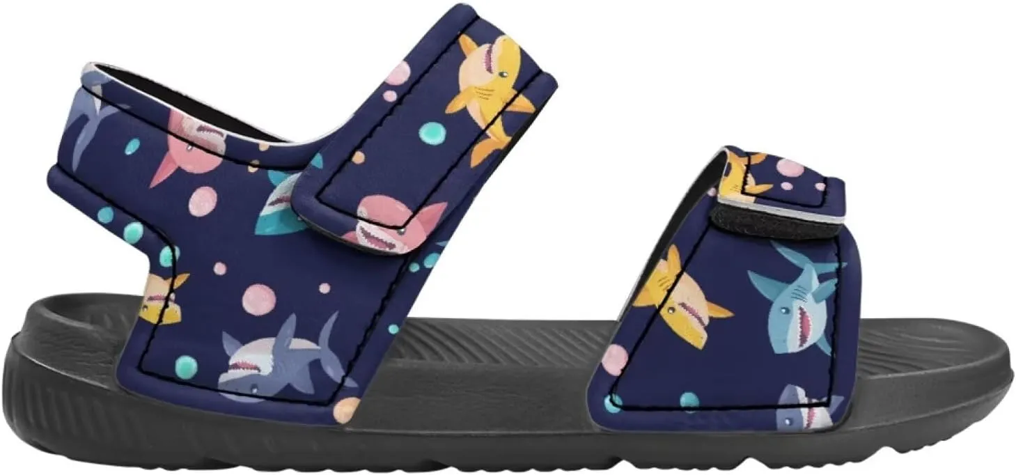 Whale Axolotl Sandals Cartoon Kids Summer Beach Water Shoes Toddler Boys Girls Sport Athletic Outdoor Sandals Adjustable