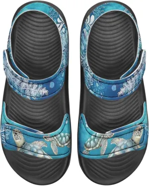 Whale Axolotl Sandals Cartoon Kids Summer Beach Water Shoes Toddler Boys Girls Sport Athletic Outdoor Sandals Adjustable