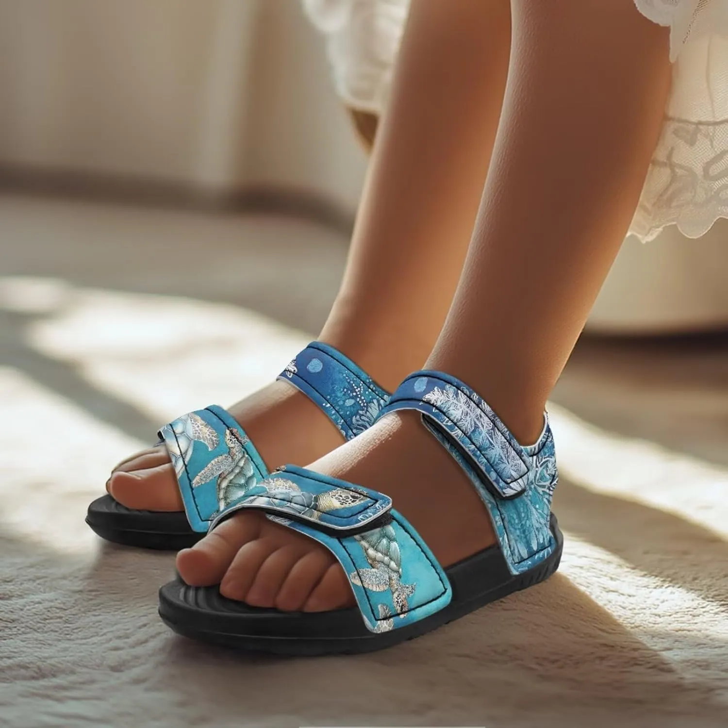 Whale Axolotl Sandals Cartoon Kids Summer Beach Water Shoes Toddler Boys Girls Sport Athletic Outdoor Sandals Adjustable