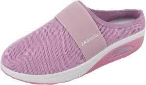 Wide Foot Orthopedic Sandals Sneakers Womens Breathable Slip On Arch Support Sport Slides Non-Slip Thick Slippers Outdoor Casual Walking Shoes Anti-Slip Platform Shoes Women