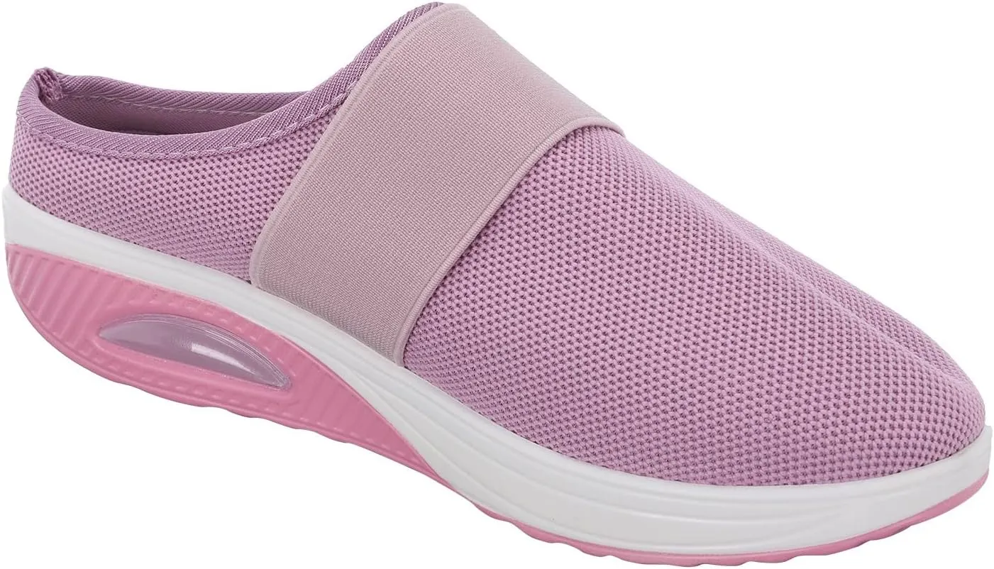 Wide Foot Orthopedic Sandals Sneakers Womens Breathable Slip On Arch Support Sport Slides Non-Slip Thick Slippers Outdoor Casual Walking Shoes Anti-Slip Platform Shoes Women