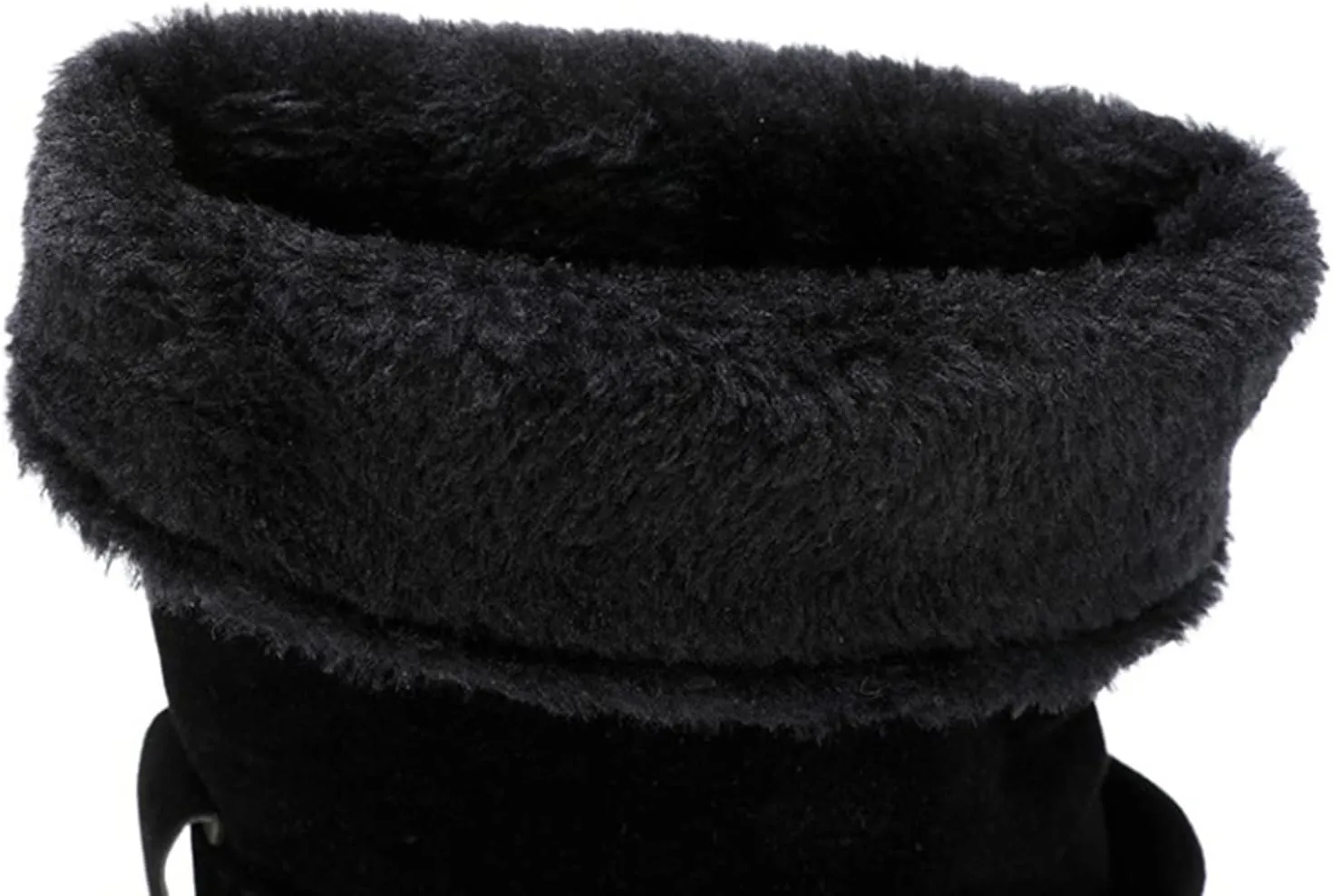Winter Boots for Women 2024 Women's Warm Faux Fur Lined Mid-Calf Winter Snow Boots Knee High Platform Wedge Boots