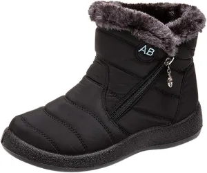 Winter Boots for Women Snow Boots for Women Women Flat Casual Comfortable Round Toe Short Bootie Footwear Warm Shoes