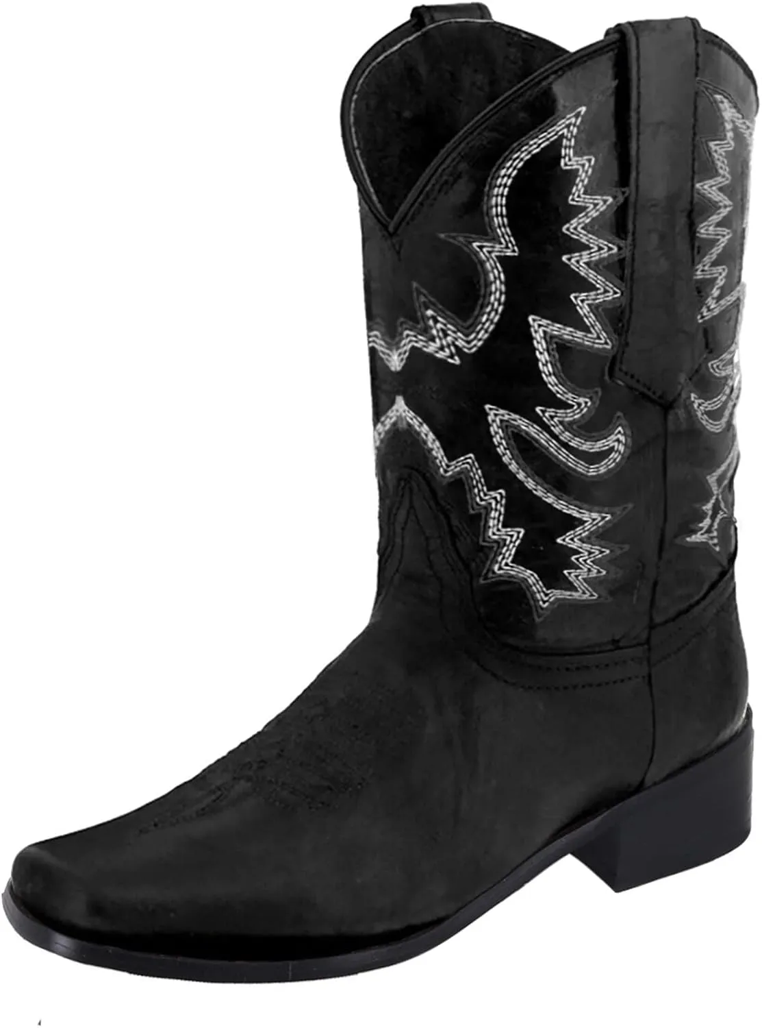 Women Western Cowgirl Mid Calf Booties Low Heel Cowboy Boots for Women Western Cowboy Boots Embroidered Cowgirl Boots