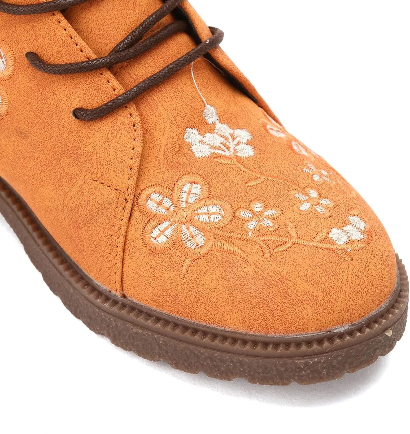 Womens Boots Winter Boots for Women Fashion Retro Printing Embroidery Square Heel Colorblocking Ethnic Short Boots