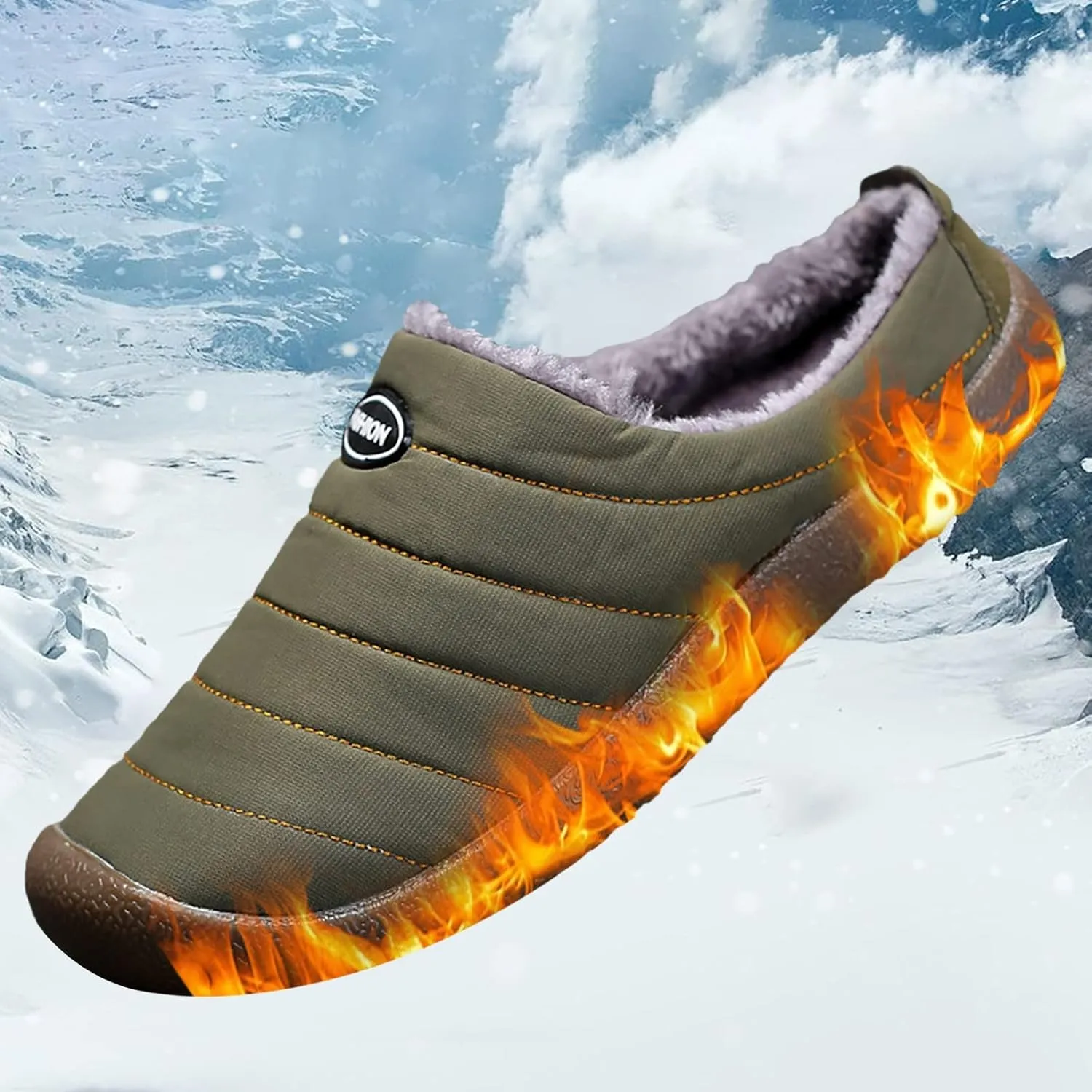 Womens Mens Snow Boots, Waterproof Snow Boots Fleece Insulated Fur Boots Lightweight Hiking Boot Work Boots for Women