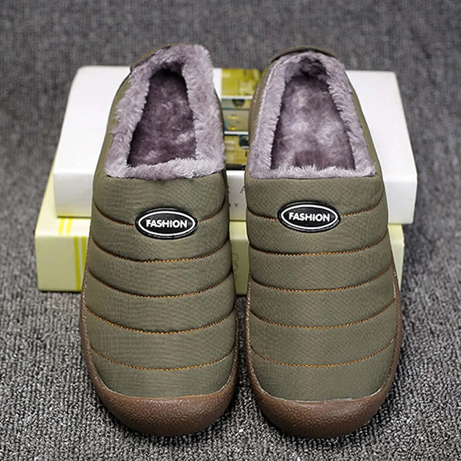 Womens Mens Snow Boots, Waterproof Snow Boots Fleece Insulated Fur Boots Lightweight Hiking Boot Work Boots for Women