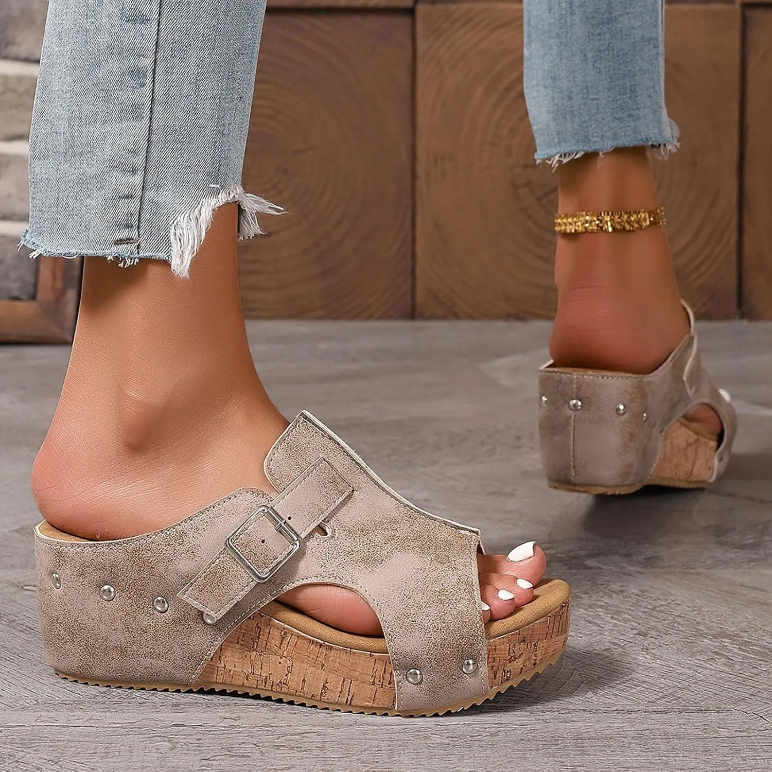 Women's Open Toe Orthopedic Platform Wedge Sandals Espadrilles Wedges Sandals Dressy Casual Boho Summer Beach Ladies Shoes