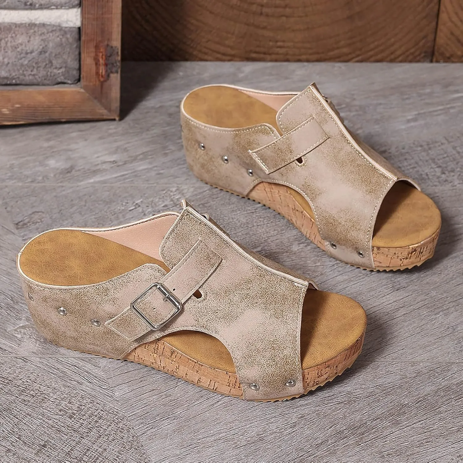 Women's Open Toe Orthopedic Platform Wedge Sandals Espadrilles Wedges Sandals Dressy Casual Boho Summer Beach Ladies Shoes
