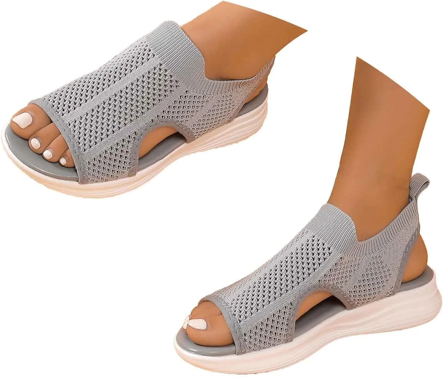Women's Orthopedic Hiking Sandals with Arch Support - Breathable Sandal Non-Slip Sole for Plantar Fasciitis, Summer Outdoor Casual Beach Walking Shoes