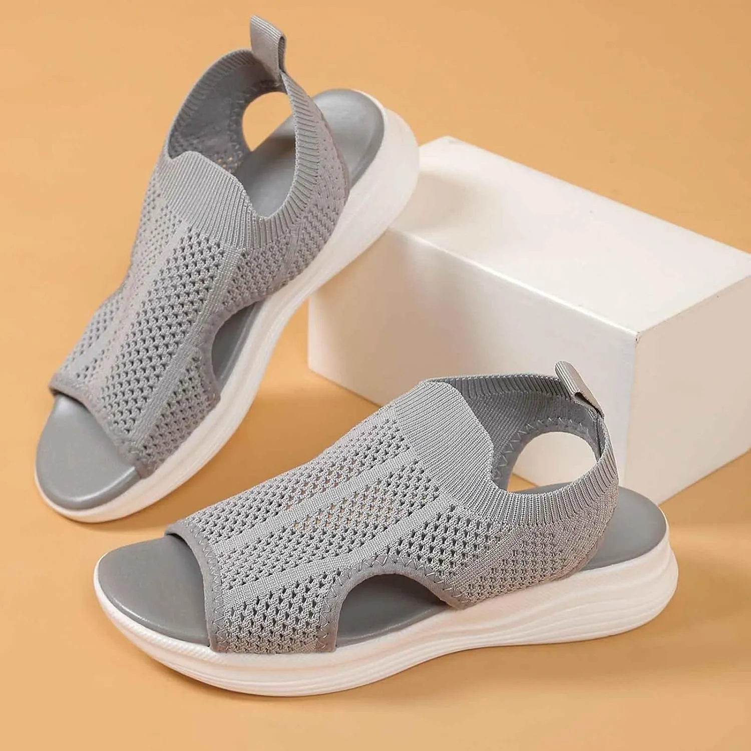 Women's Orthopedic Hiking Sandals with Arch Support - Breathable Sandal Non-Slip Sole for Plantar Fasciitis, Summer Outdoor Casual Beach Walking Shoes