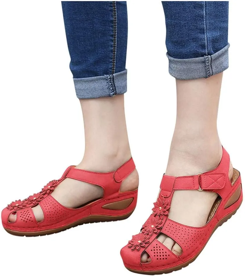 Womens Recovery Sandals Orthotic Arch Support Comfortable Plantar Fasciitis Support Sport Slides Thick Cushion Reduces Stress on Feet Joints Back