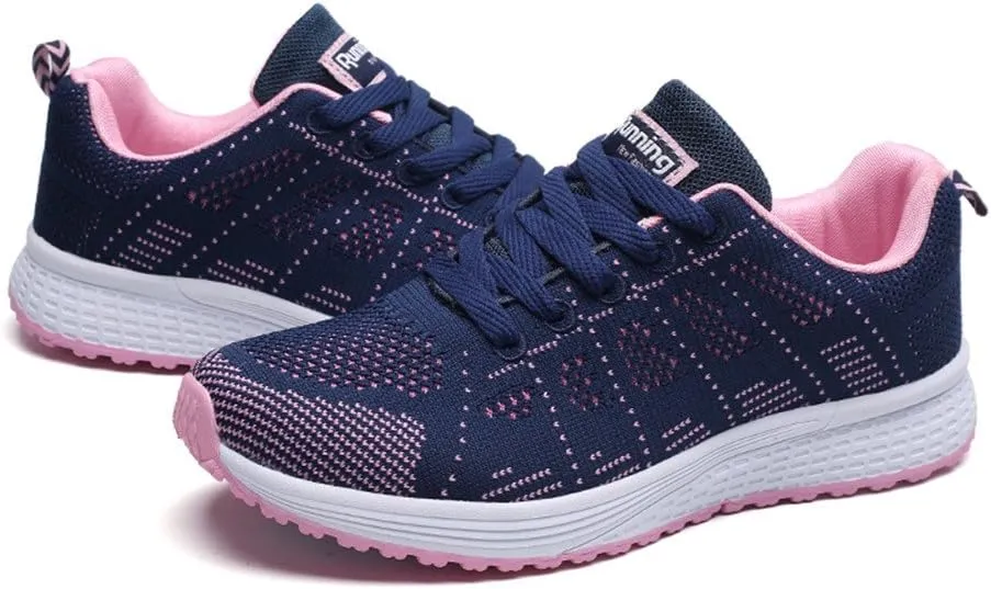 Womens Sneakers Air Cushion Running Shoes Lace Up Slip On Shoes Women Lightweight Casual Shoes for Fall Fashion Sneakers Slip On Tennis Shoe Trainers Shoe