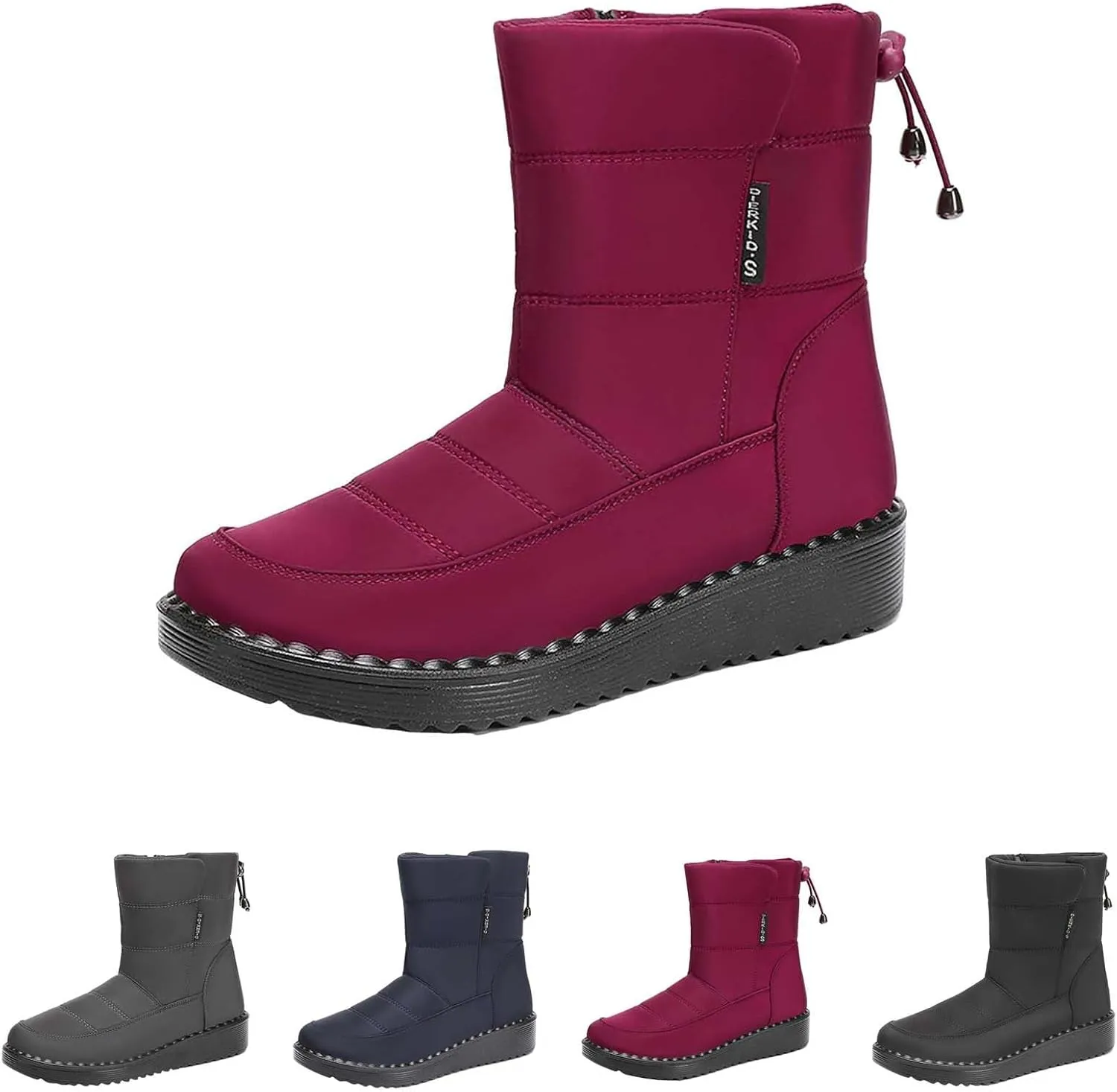 Women's Snow Boots Size 9 Women Snow Boots Size 10.5 Botas Para Mujer De Invierno Fuzzy Boots Y2K Womens Winter Duck Boots Waterproof Deals Cheap