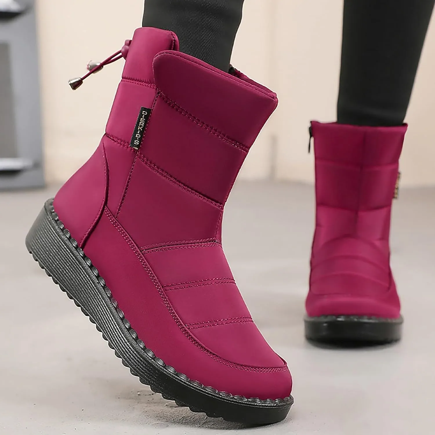 Women's Snow Boots Size 9 Women Snow Boots Size 10.5 Botas Para Mujer De Invierno Fuzzy Boots Y2K Womens Winter Duck Boots Waterproof Deals Cheap