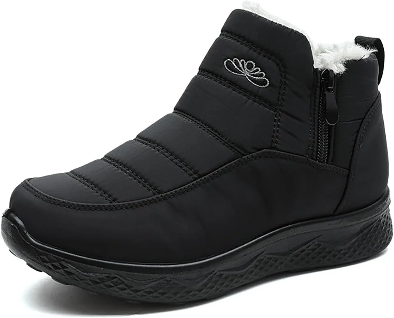 Women's Snow Boots with Heels Waterproof Slip On Boots Ladies Womens Warm Fur Lined Barefoot Shoes Grounded Footwear Hiking Rain Boots Women Mens Snow Booties