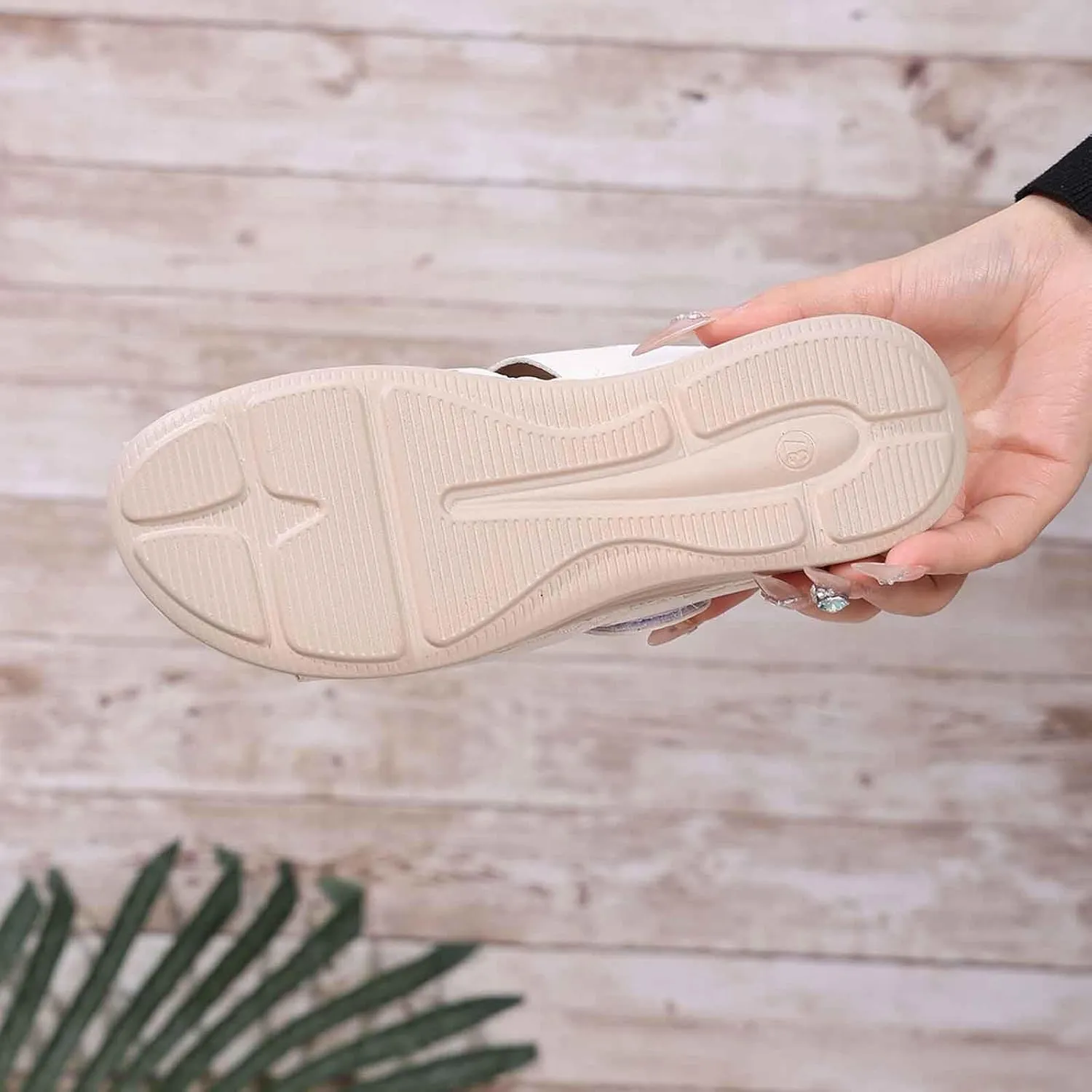 Women's Stylish Slip On Sandals Comfortable Casual Beach Wedge Shoes Breathable Footwear for Spring Summer Fall