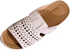 Women's Stylish Slip On Sandals Comfortable Casual Beach Wedge Shoes Breathable Footwear for Spring Summer Fall