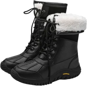 Women's Waterproof Winter Snow Boots, High Top, Thickened Warm, Non-Slip Hiking Boots