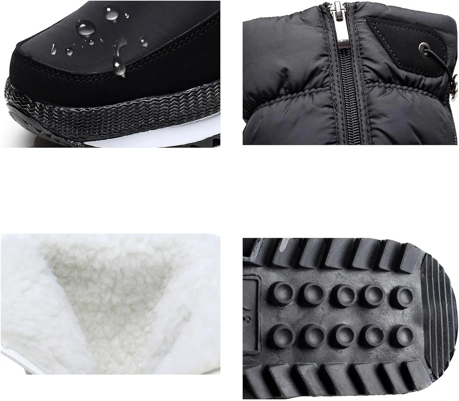 Women's Winter Boots Waterproof,Fashion Cold-Weather Warm Winter Shoes Women,Comfortable Breathable Fur Lined Snow Boots Women,for Hiking/Walking