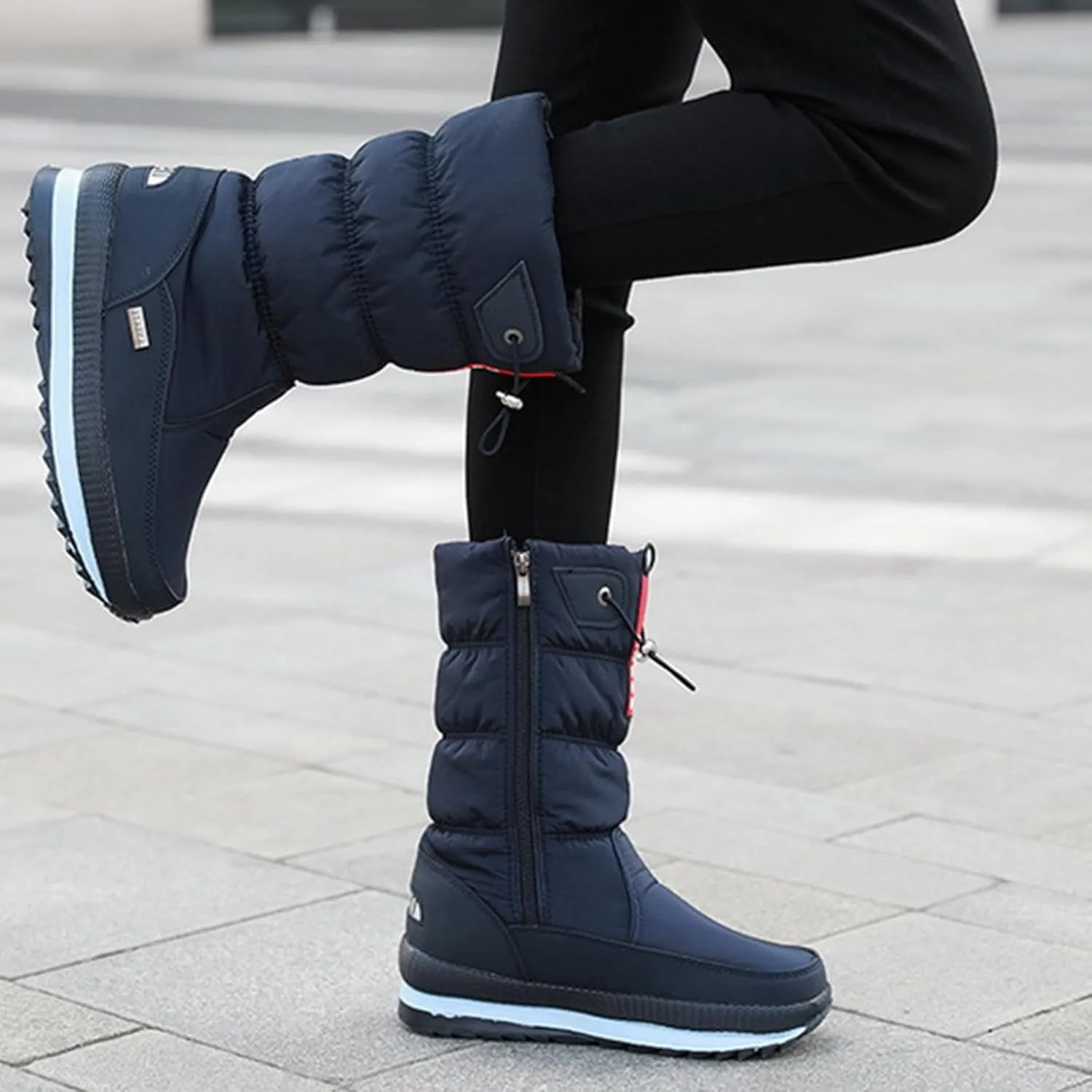 Women's Winter Boots Waterproof,Fashion Cold-Weather Warm Winter Shoes Women,Comfortable Breathable Fur Lined Snow Boots Women,for Hiking/Walking