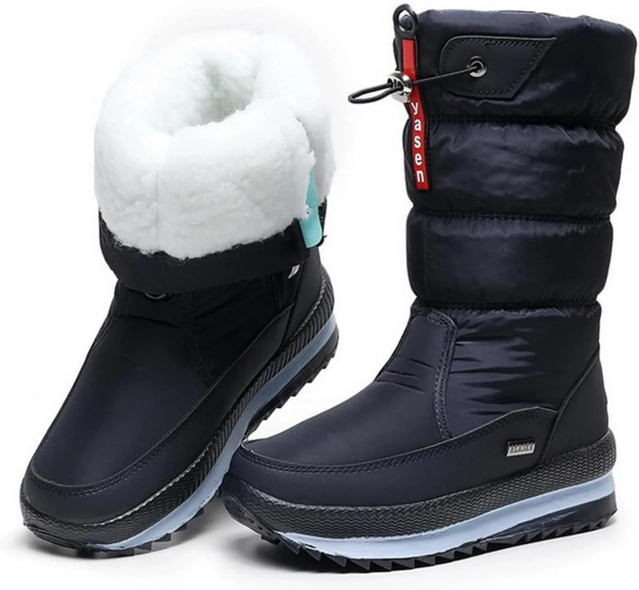 Women's Winter Boots Waterproof,Fashion Cold-Weather Warm Winter Shoes Women,Comfortable Breathable Fur Lined Snow Boots Women,for Hiking/Walking