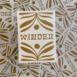 Wonder/Wander Vinyl Sticker